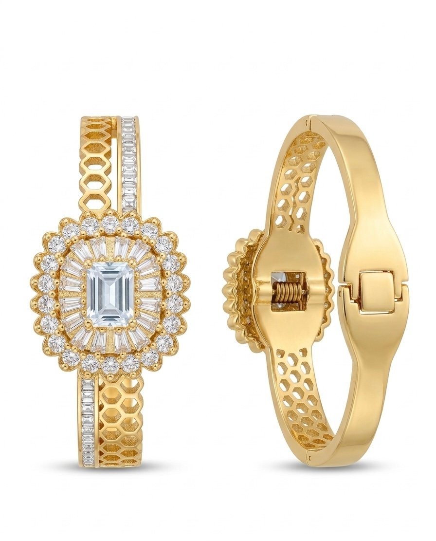 Diamond Baguette Cuff
