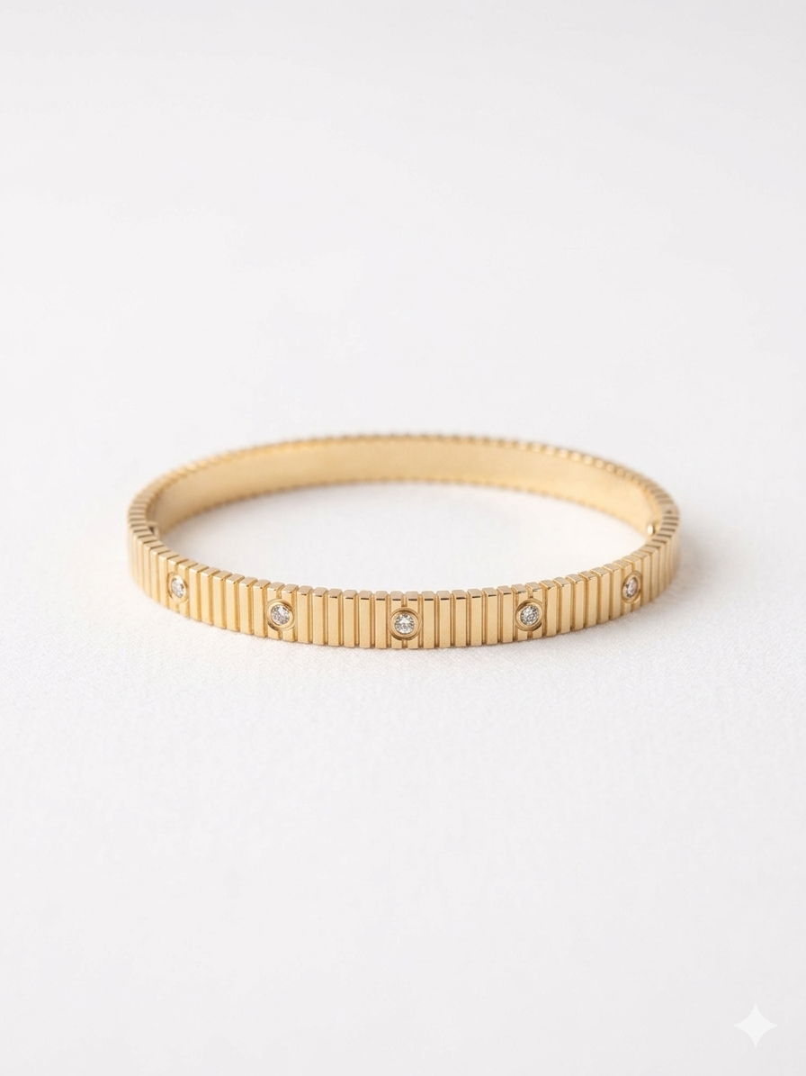 Radiant Ridge Diamond Bracelet