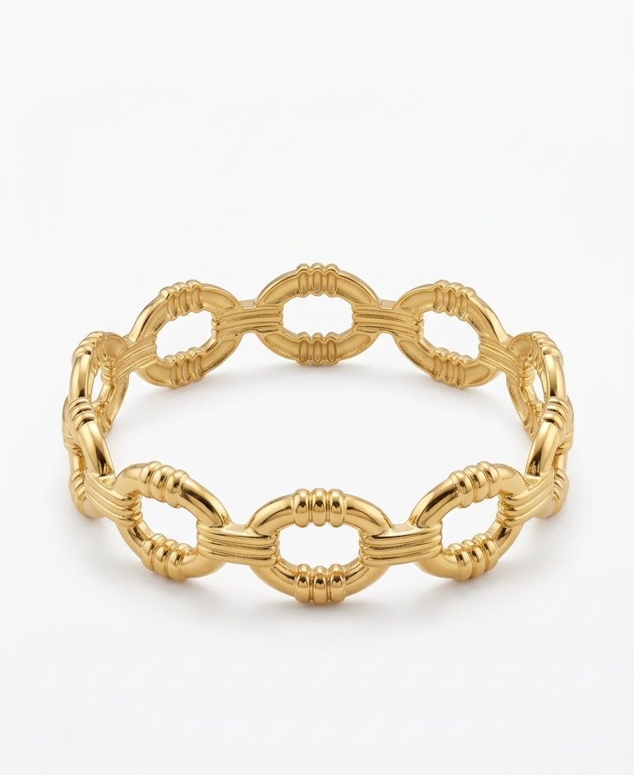 Ribbed Royale Link Bracelet