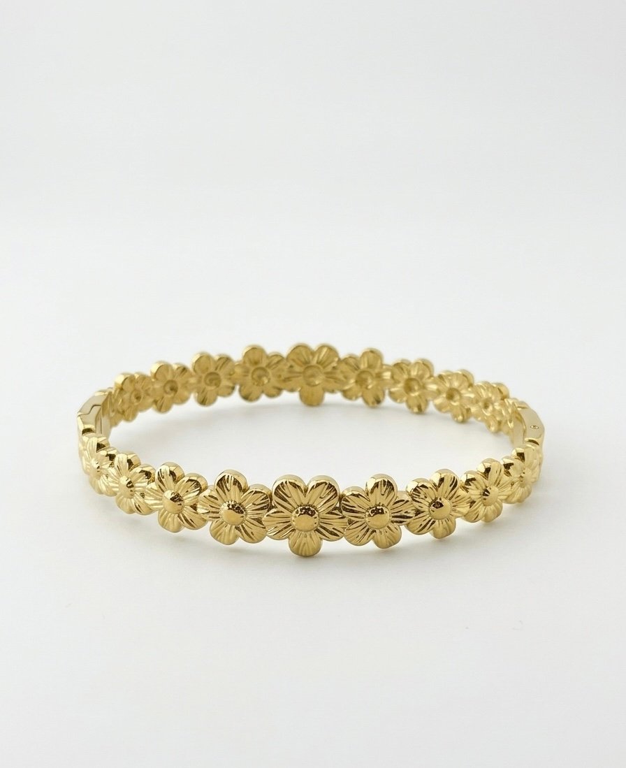 Golden Petal Harmony Bracelet