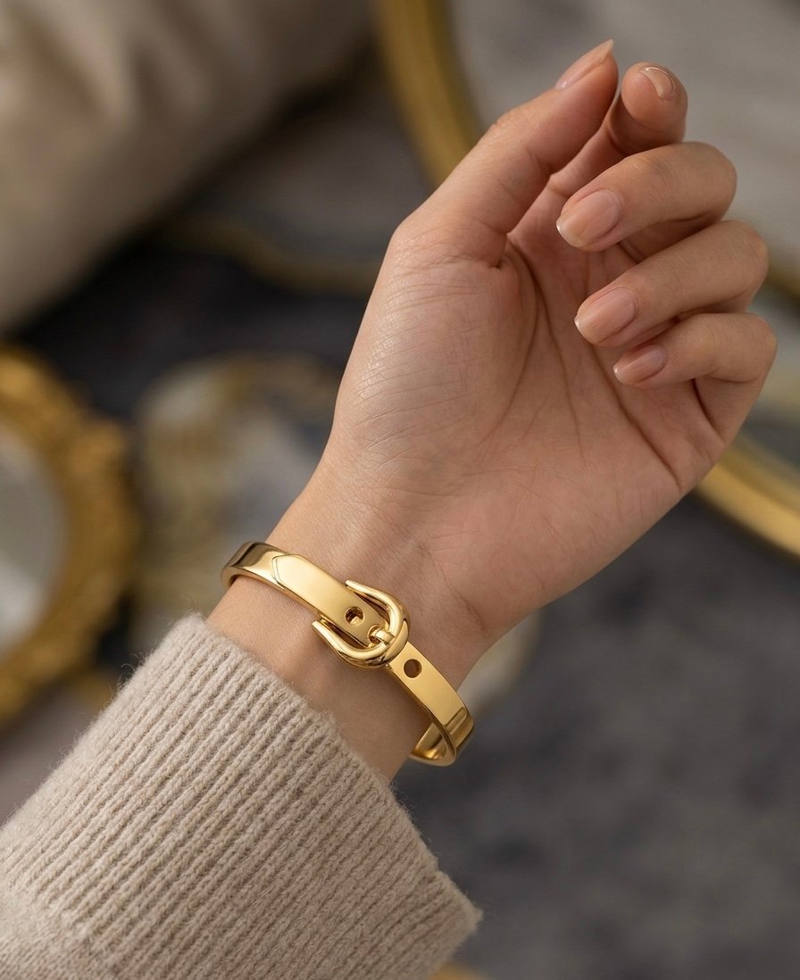 Golden Buckle Luxe Bracelet - Image 2