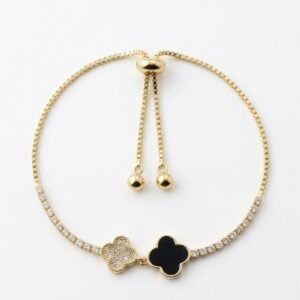 Midnight Clover Duo Chain Bracelet