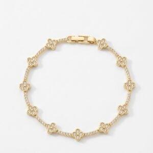 Diamond Bloom Luxe Chain Bracelet