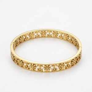 Blossom Lace Gold Bangle