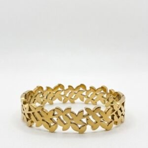 Golden Petal Interlock Bracelet