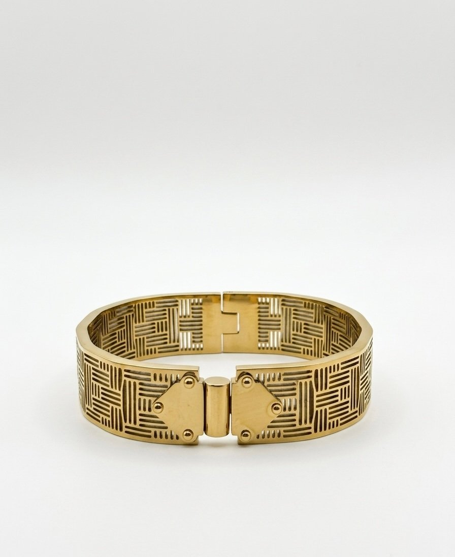 Imperial Weave Gold Cuff