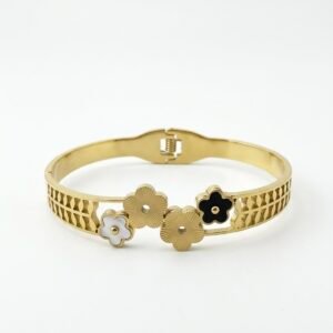 Trio Bloom Enamel Charm Bracelet