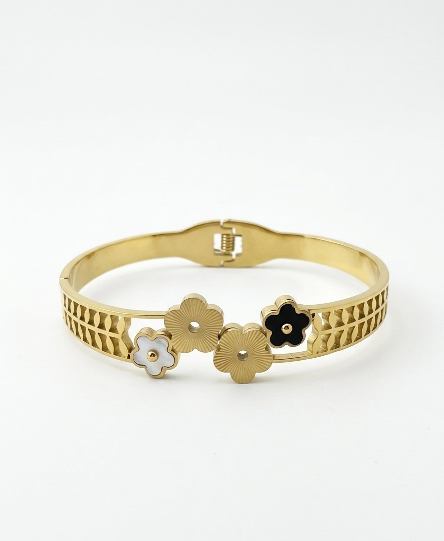 Trio Bloom Enamel Charm Bracelet