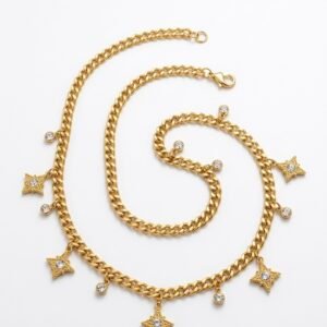 Starlit Charm Gold Necklace