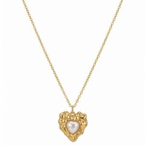 Golden Heart Aura Necklace