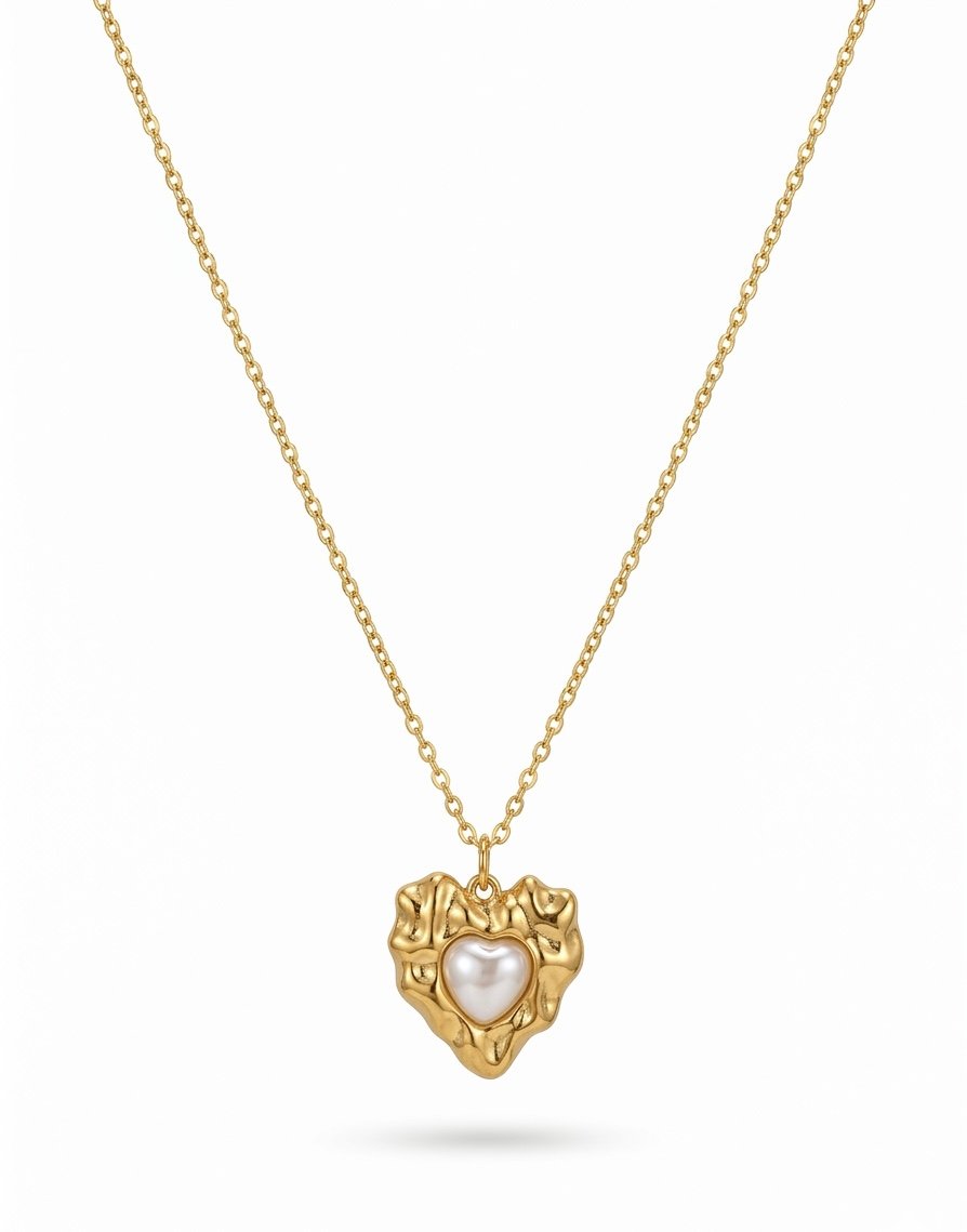 Golden Heart Aura Necklace