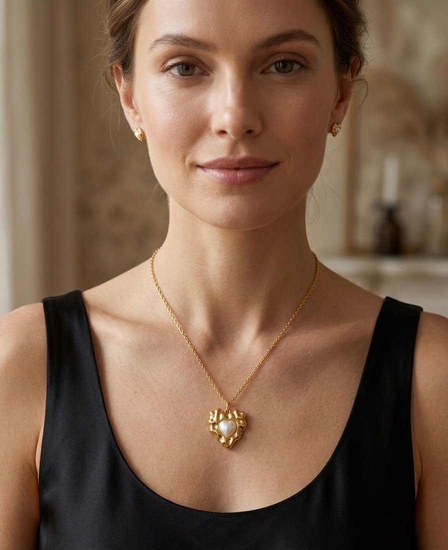Golden Heart Aura Necklace - Image 2