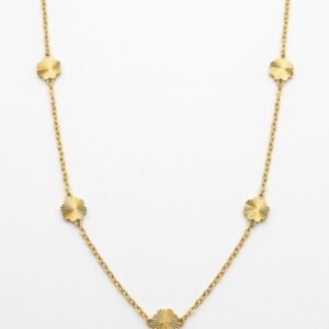 Golden Radiant Petal Necklace