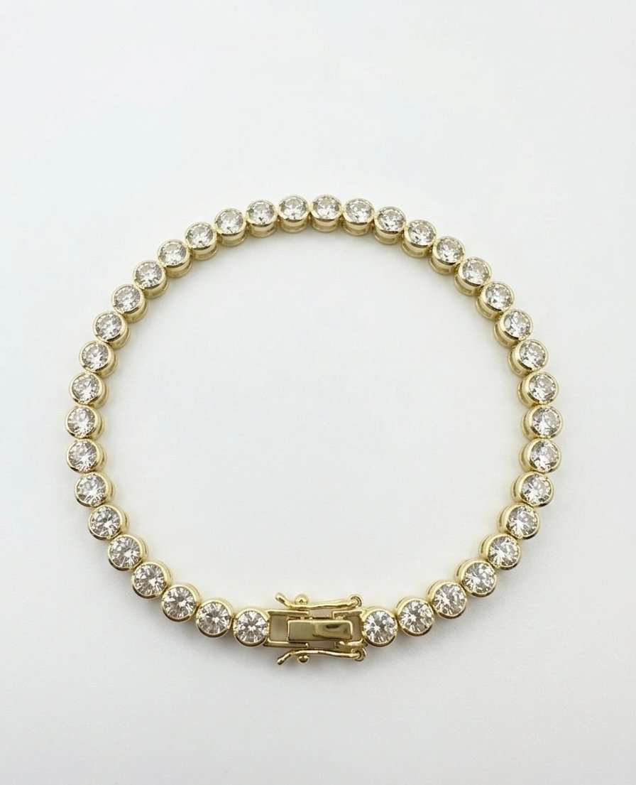 Radiant Bezel‑Set Tennis Bracelet