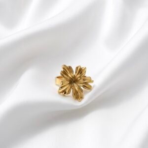 Golden Radiant Bloom Ring