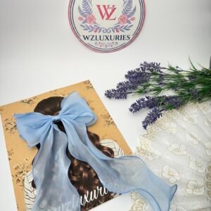 Blue Mist Sheer Ribbon Bow