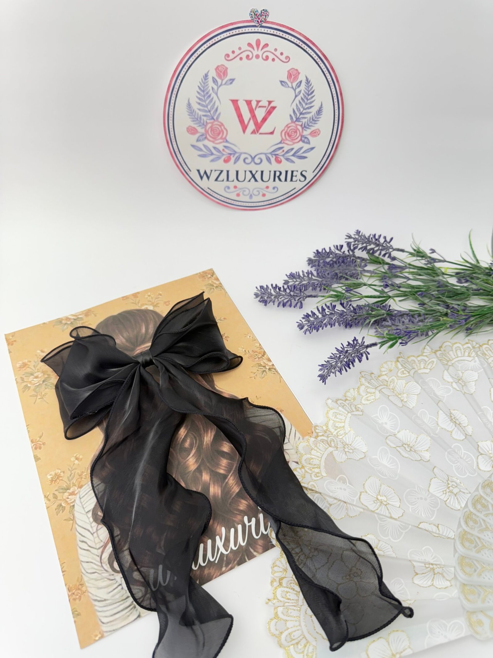 Midnight Sheer Elegance Bow