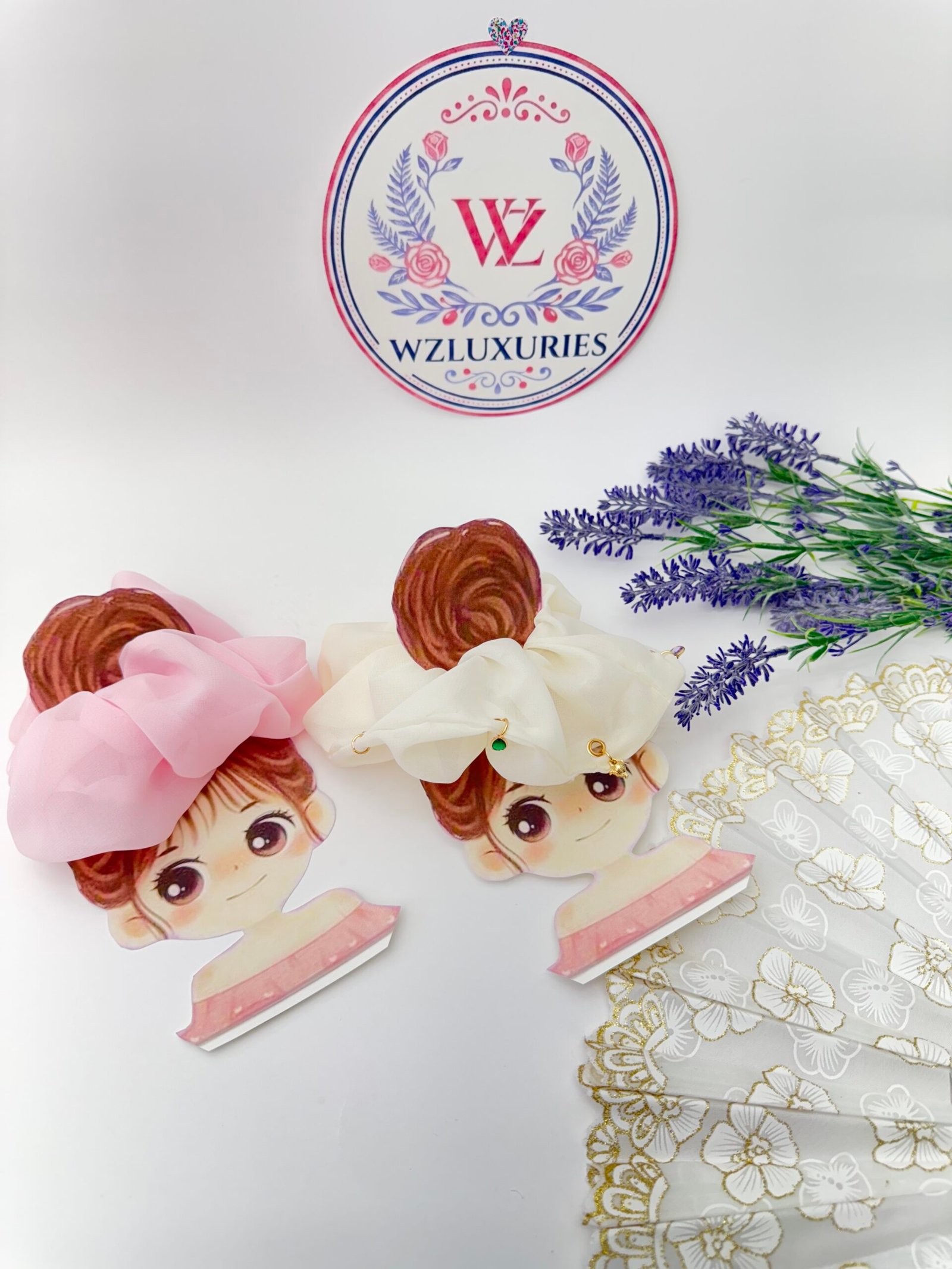Blossom Charm Duo Scrunchie Set