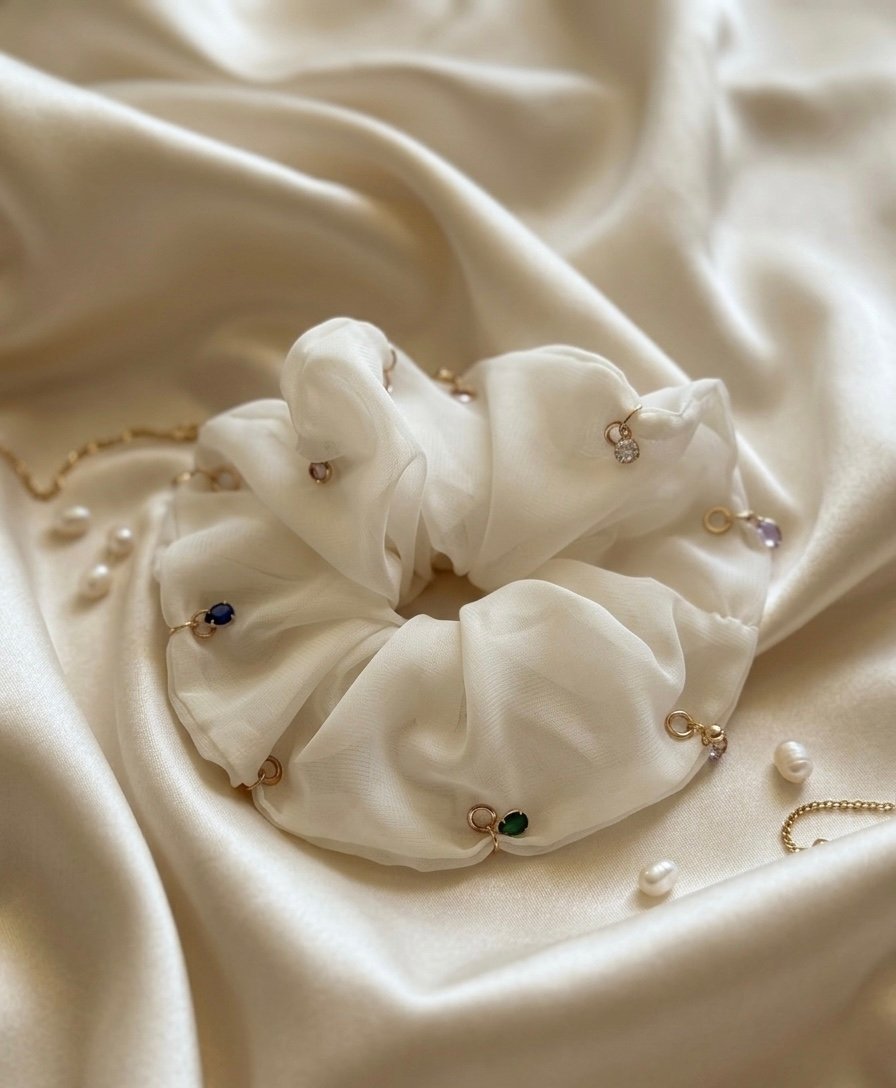 Gem Halo Scrunchie