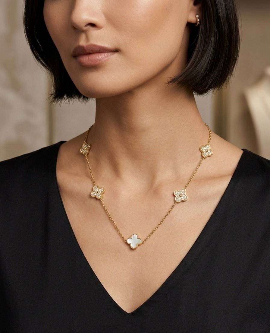 Luxe Quatrefoil Harmony Necklace - Image 2