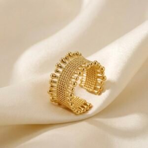Golden Mesh Aura Ring