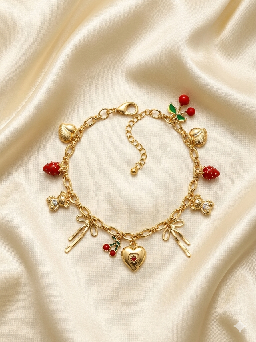 Golden Sweet Charm Garden Bracelet