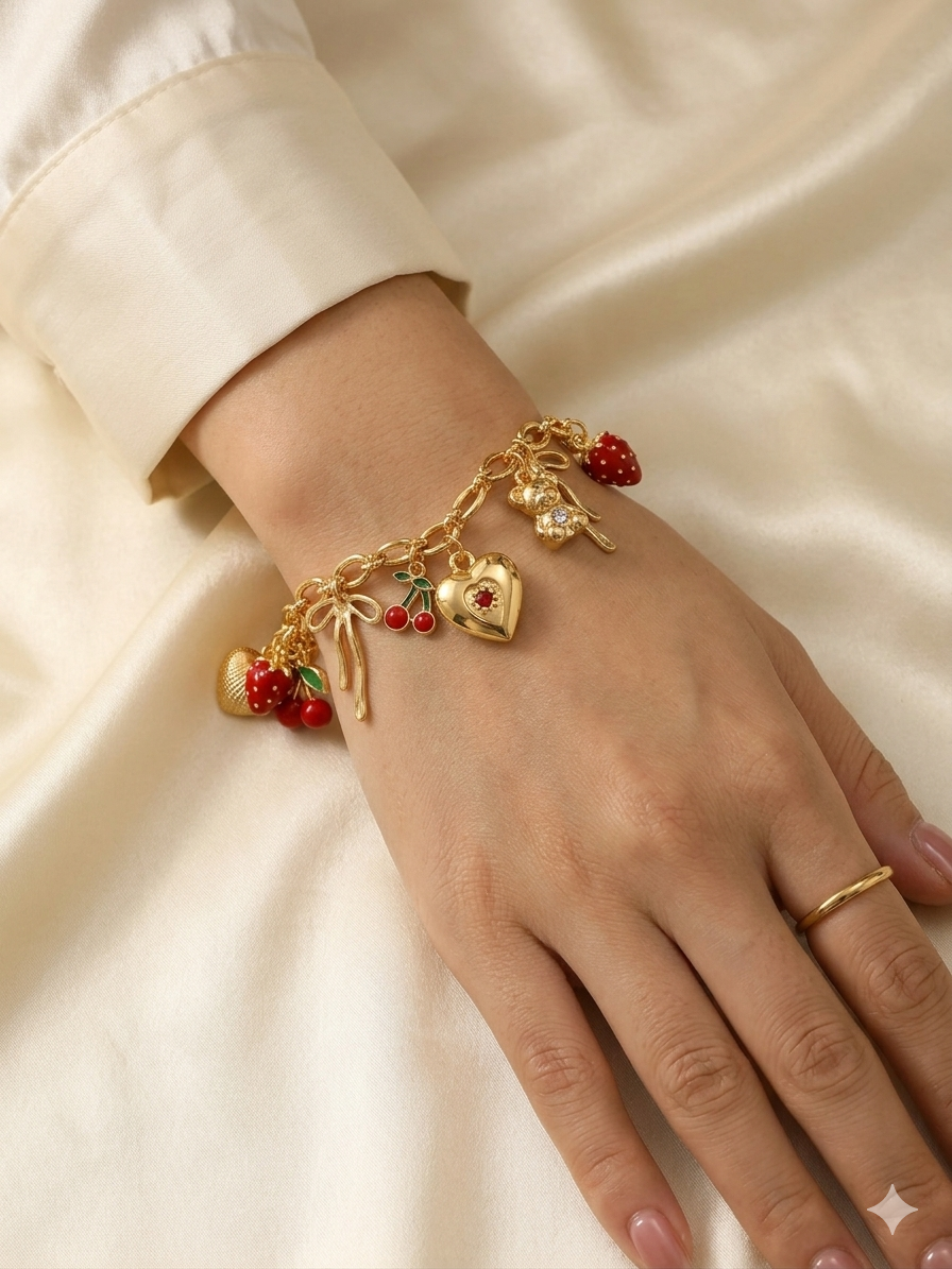 Golden Sweet Charm Garden Bracelet - Image 2