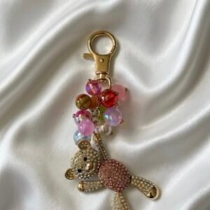 Crystal Teddy Balloon Charm