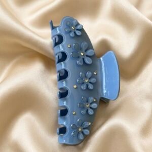 Bluebell Sparkle Floral Claw Clip