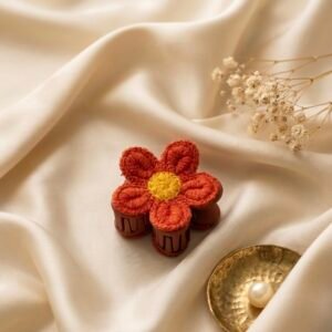 Sunset Citrus Crochet Claw Clip