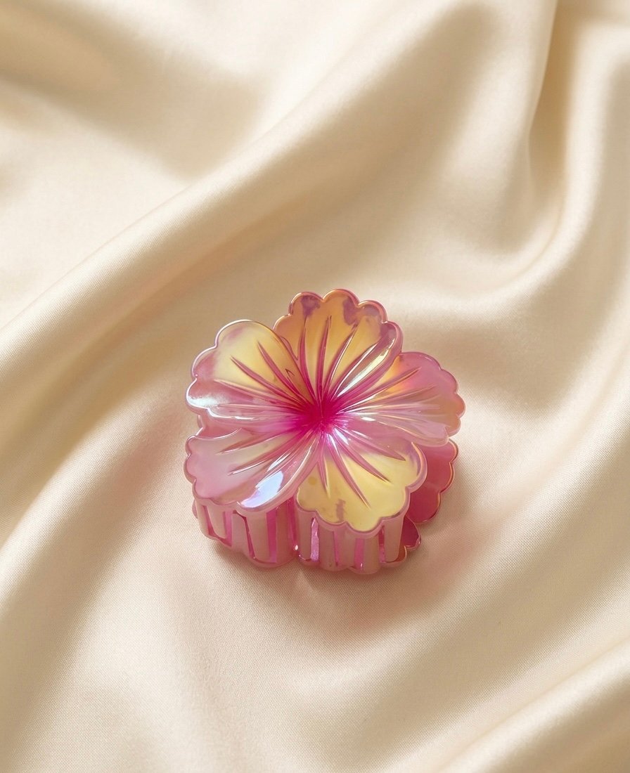 Sunlit Petal Glow Claw Clip