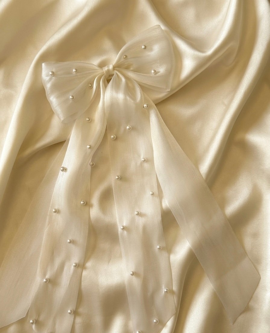 Ivory Pearl Dream Bow Tie