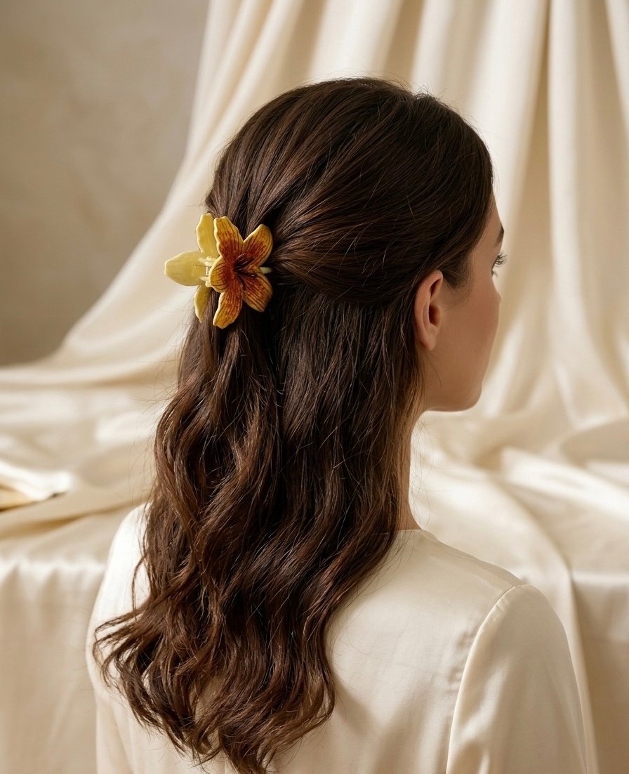 Golden Ember Lily Claw Clip - Image 2
