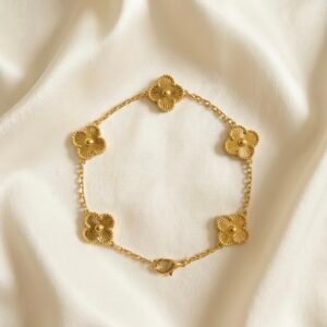 Golden Clover Bloom Bracelet