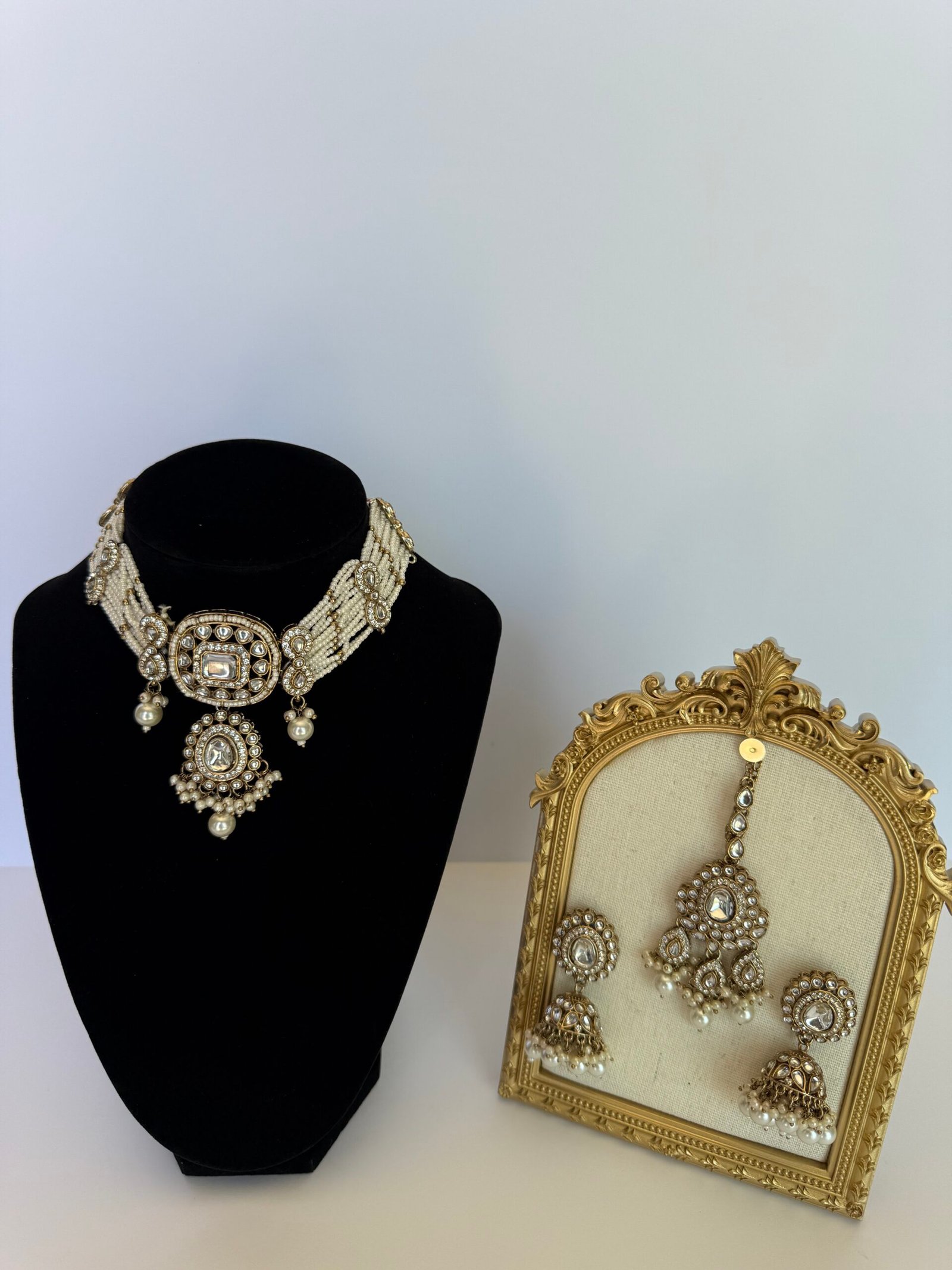 Pearl Kundan Choker Majesty Set
