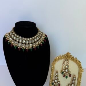 Regal Ruby‑Emerald Kundan Set