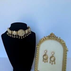 Golden Radiant Circle Choker Set