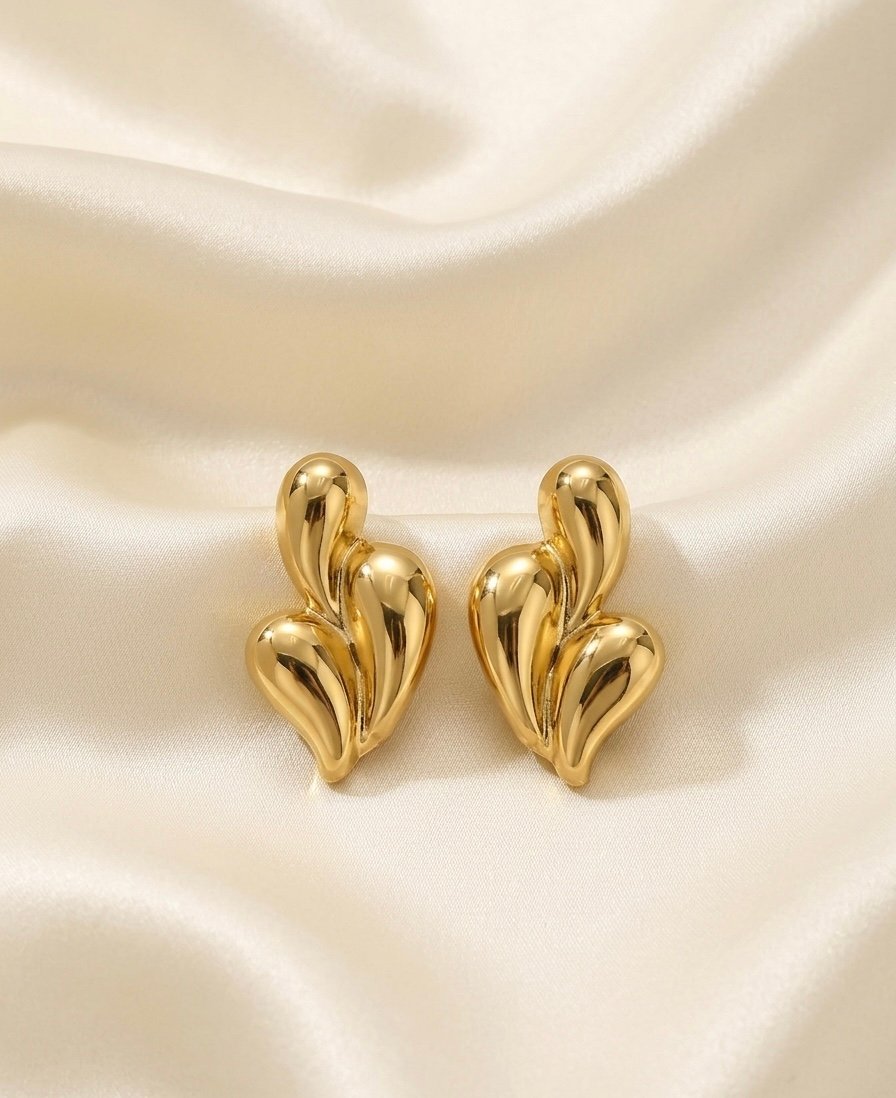 Golden Flow Triform Earrings