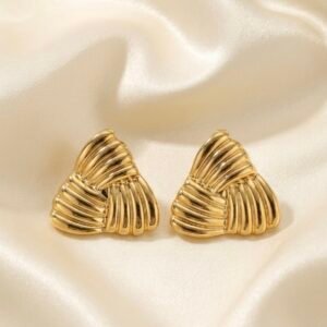 Golden Folded Aura Earrings