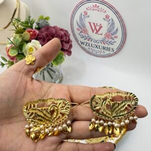 Golden Peacock Traditional Hairpins
