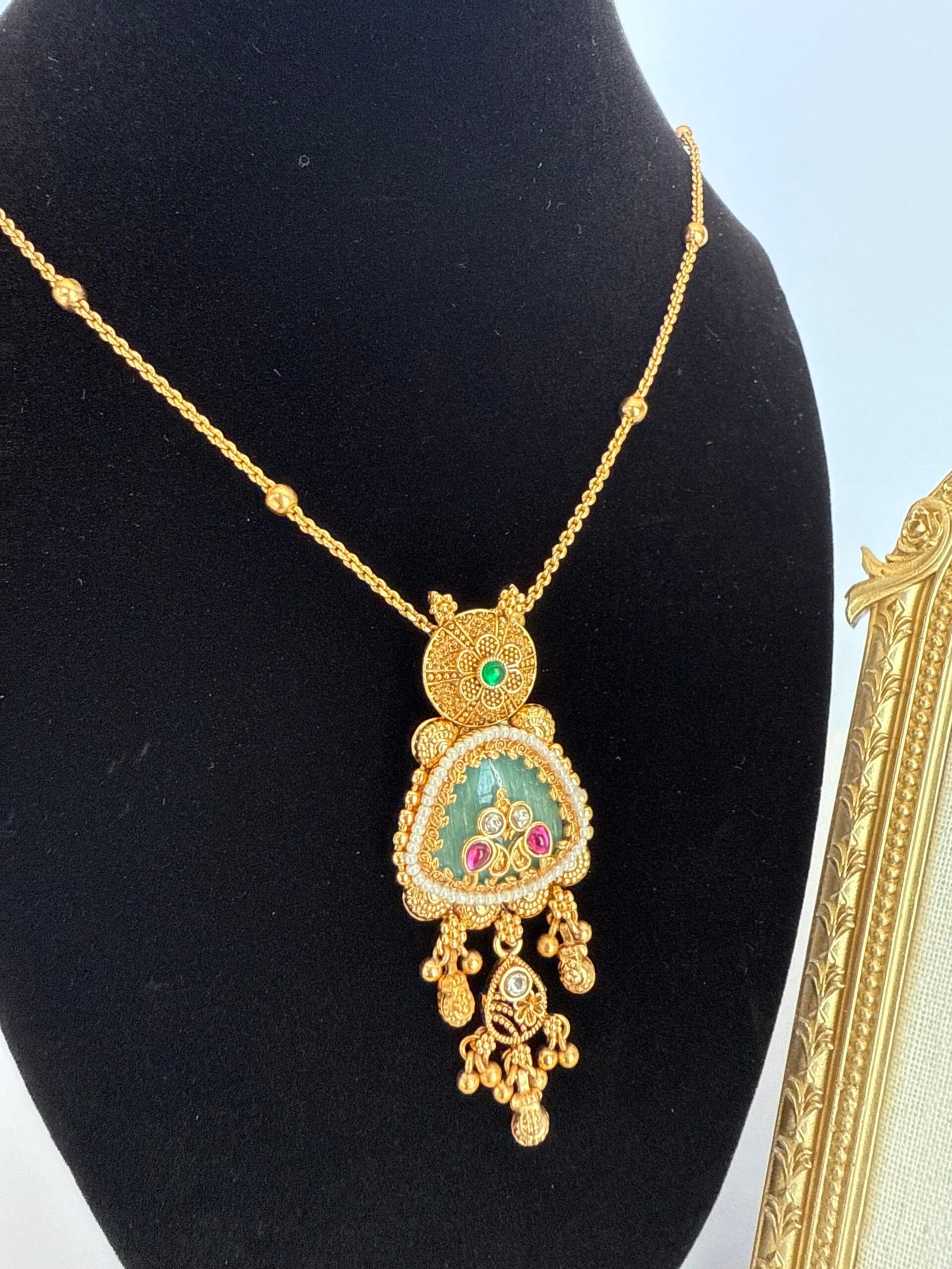 Majestic Meenakshi Jewel Pendant Set - Image 4